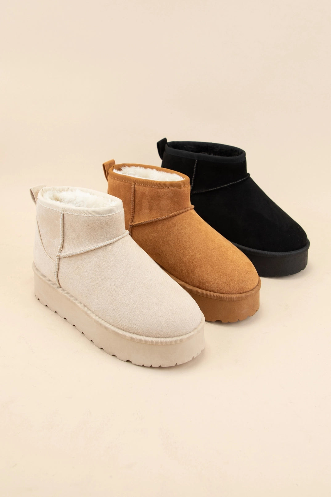 Platform Cozy Fur Lined Booties