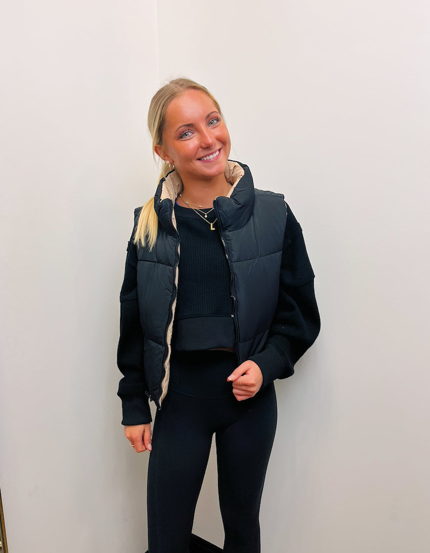 Woven Solid Reversible Vest