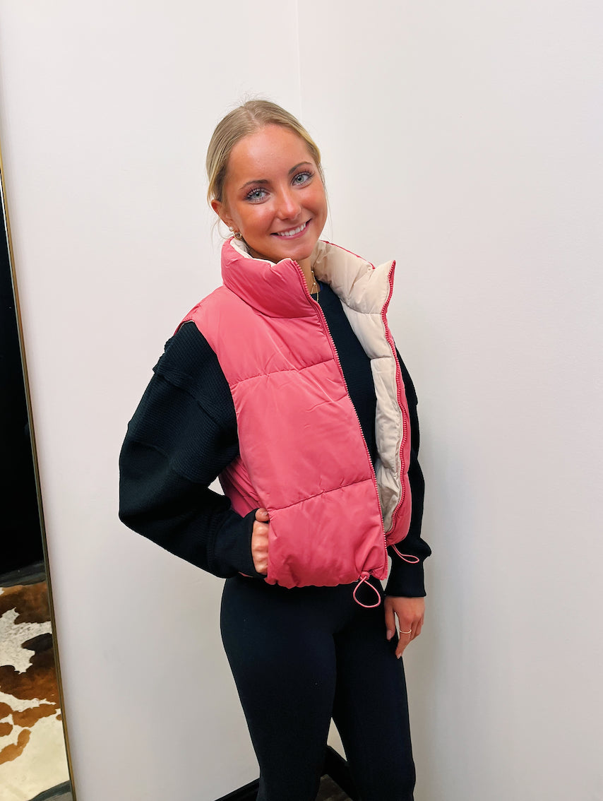 Woven Solid Reversible Vest