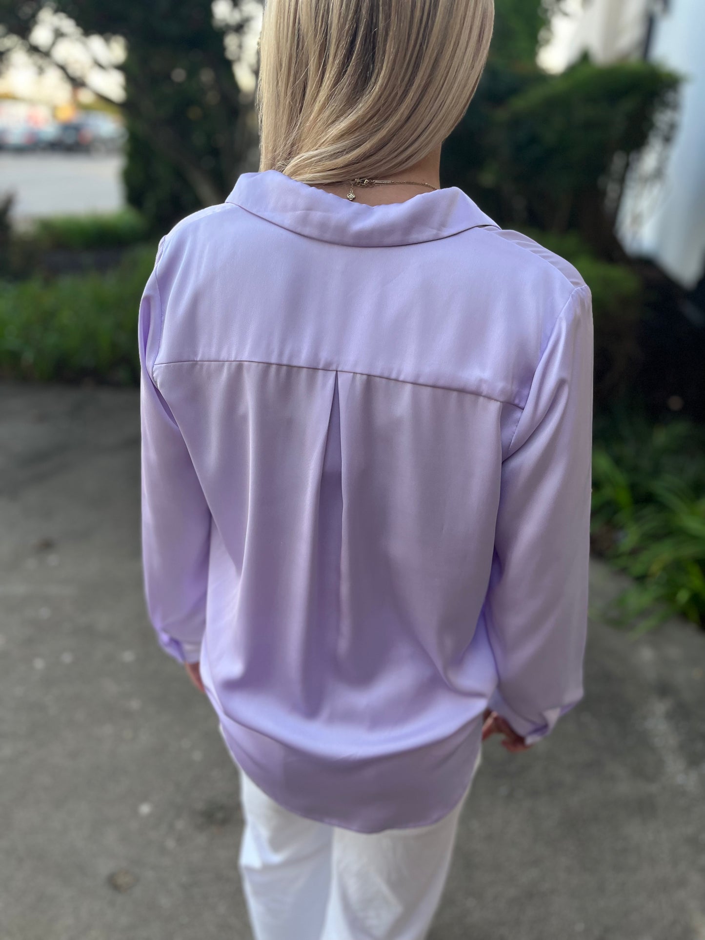 Skies Are Blue Recycled Classic Button up Lilac