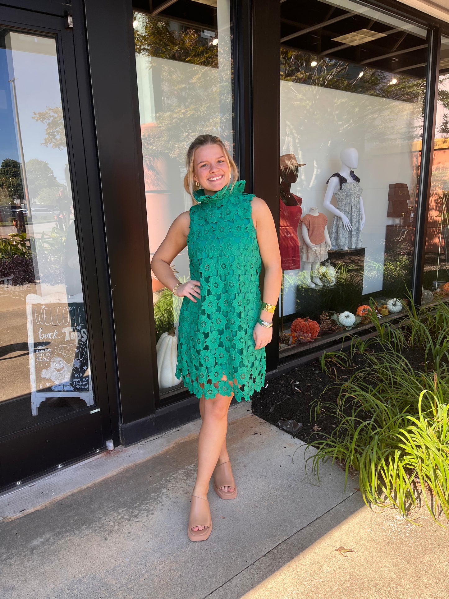 Floral Lace Sleeveless Dress