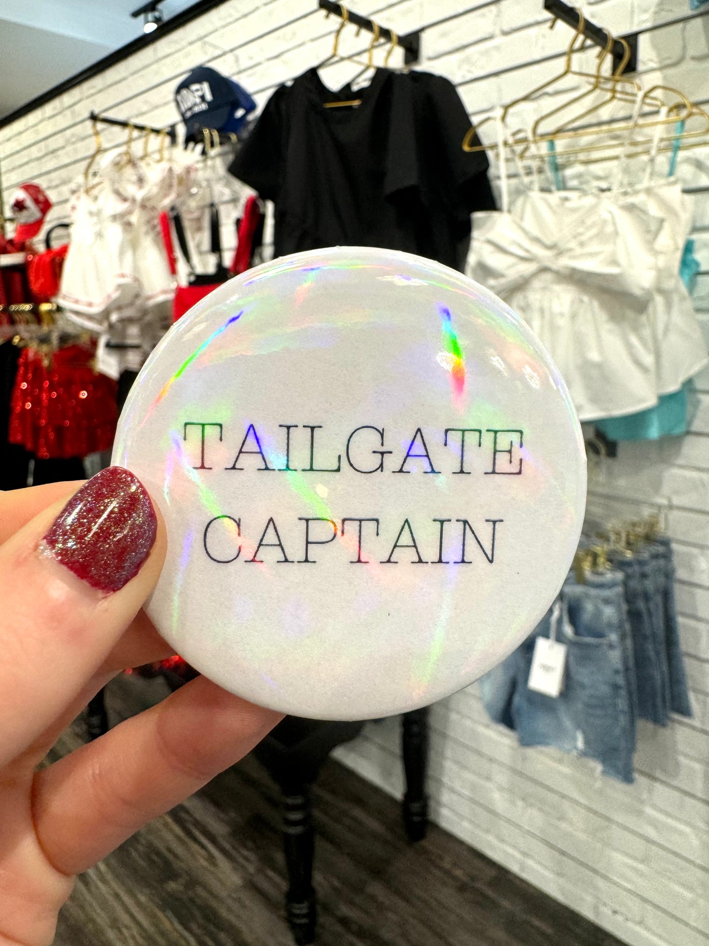 Iridescent Tailgate Captain Gameday Pin