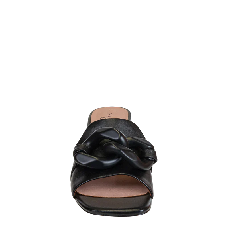 Naked Feet Coterie Heeled Sandal W/ Chunky Chain