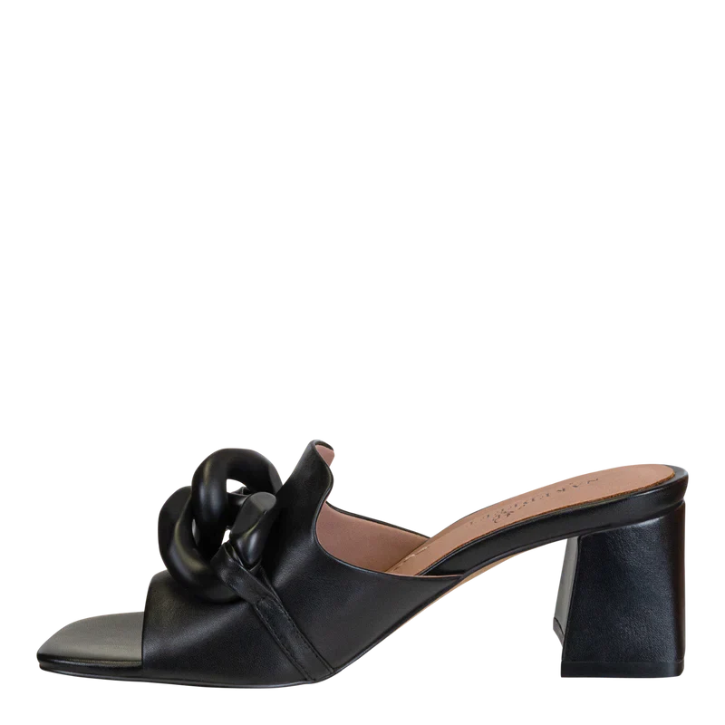 Naked Feet Coterie Heeled Sandal W/ Chunky Chain