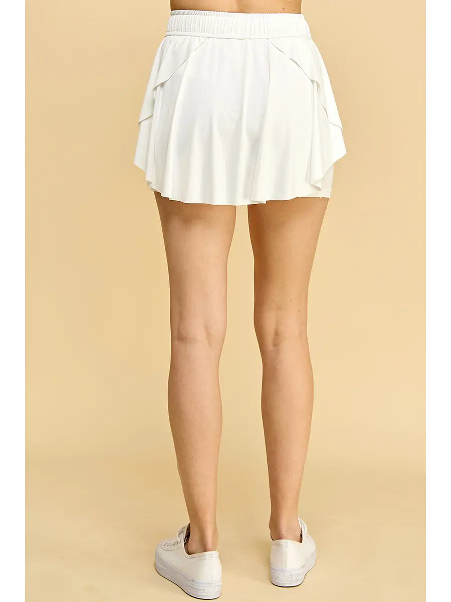 TCEC Athletic Skort Large White