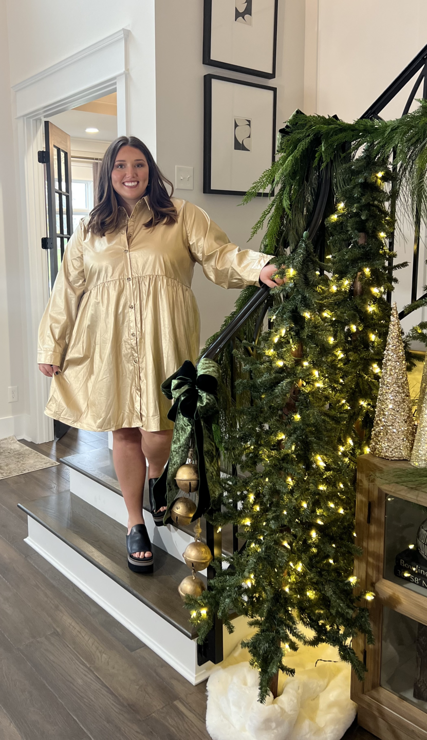 Jodifl Long Sleeve Button Down Dress G10773-plus