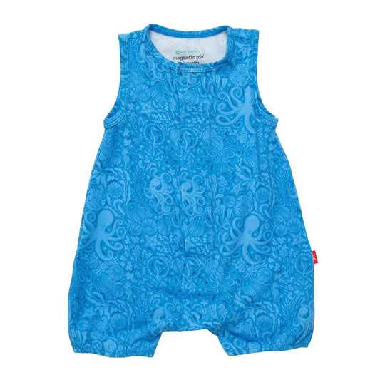 Seas The Day Blue Modal Magnetic Romper