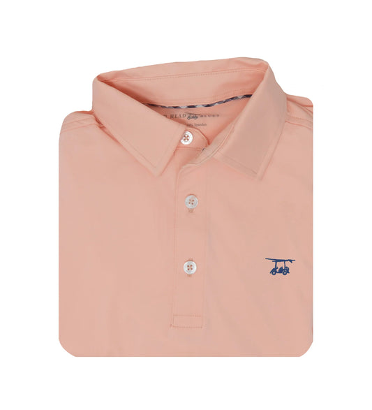 Youth Solid Peach Albatross Polo