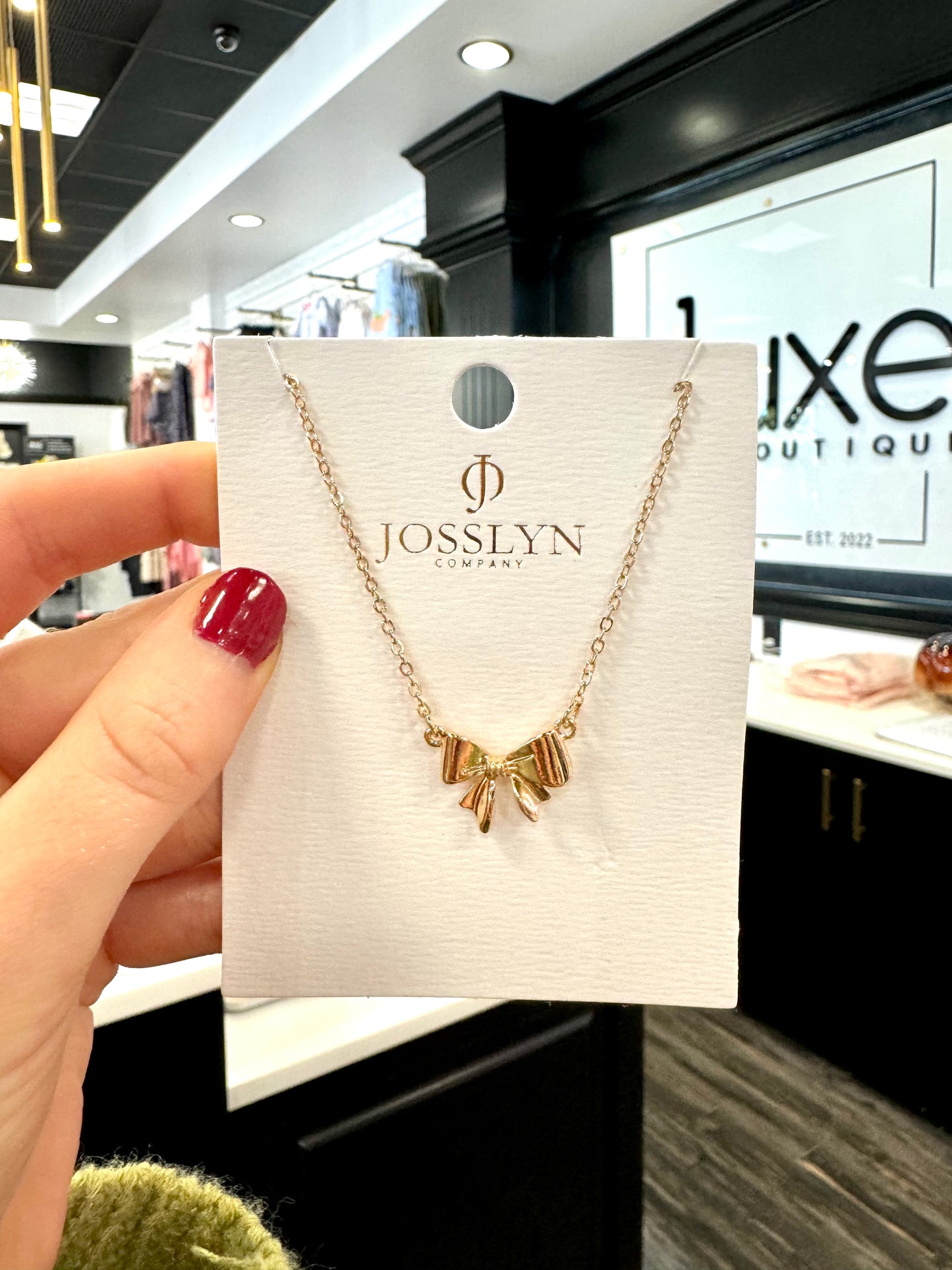 Mini Bow Ribbon Necklace