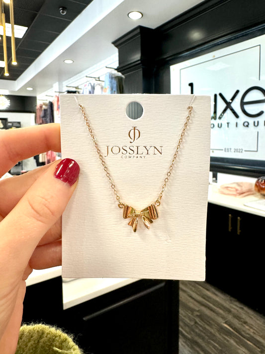 Mini Bow Ribbon Necklace
