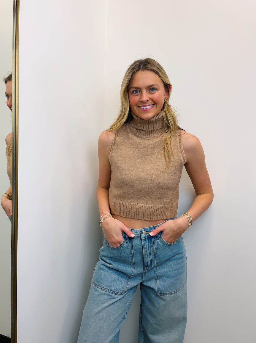 Turtle Neck Knit Top