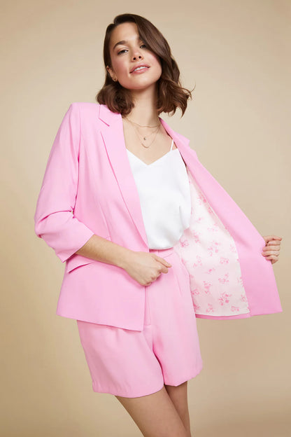 Recycled Shirred Sleeve Blazer