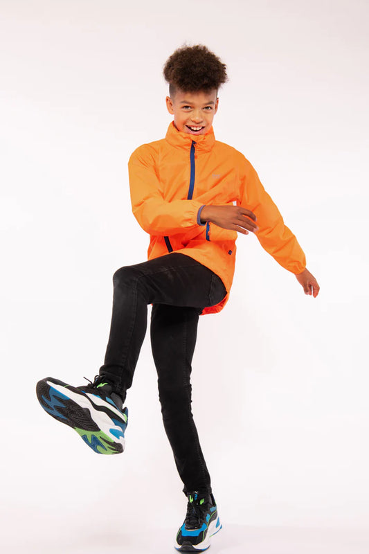 Mini Neon Zip Youth Rain Coat