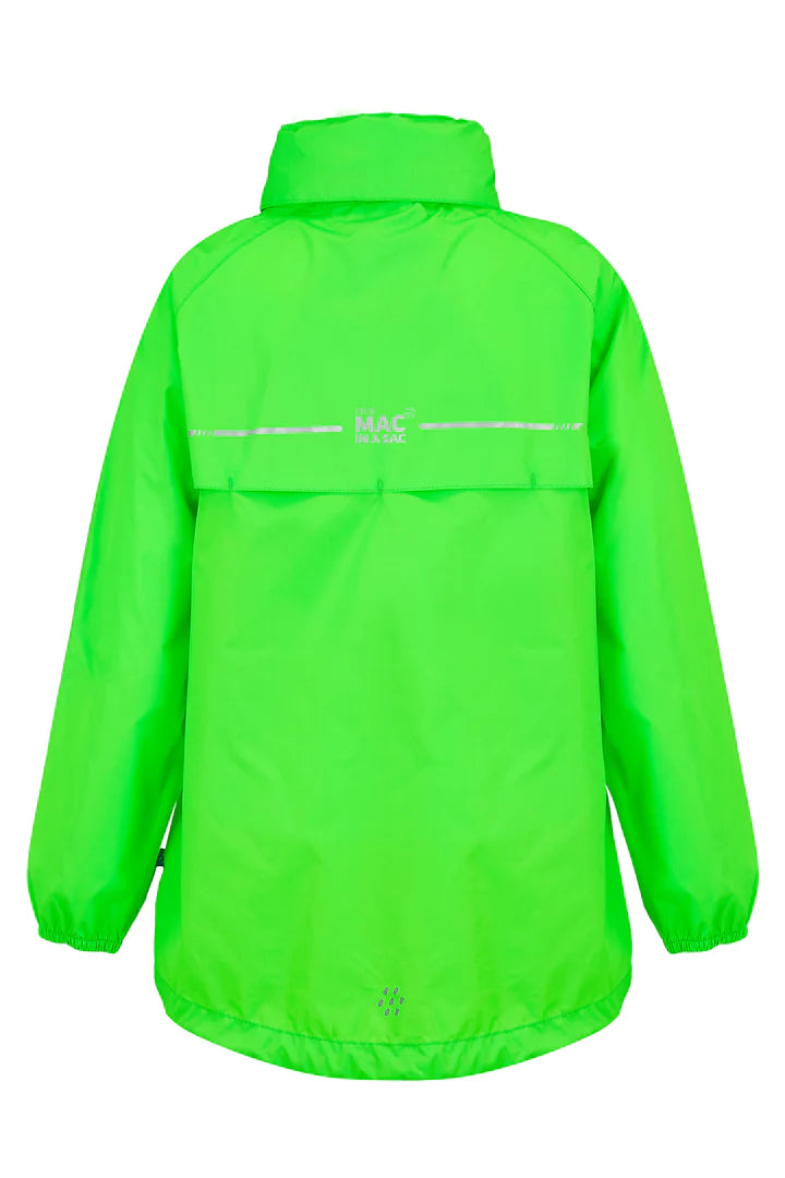 Mini Neon Zip Youth Rain Coat